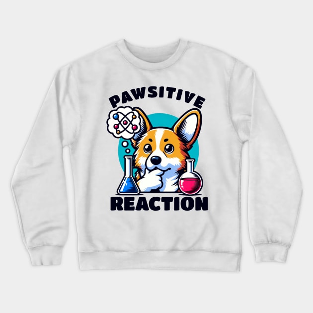Pawsitive Reaction Black Chemistry Dog Lover Crewneck Sweatshirt by Odetee